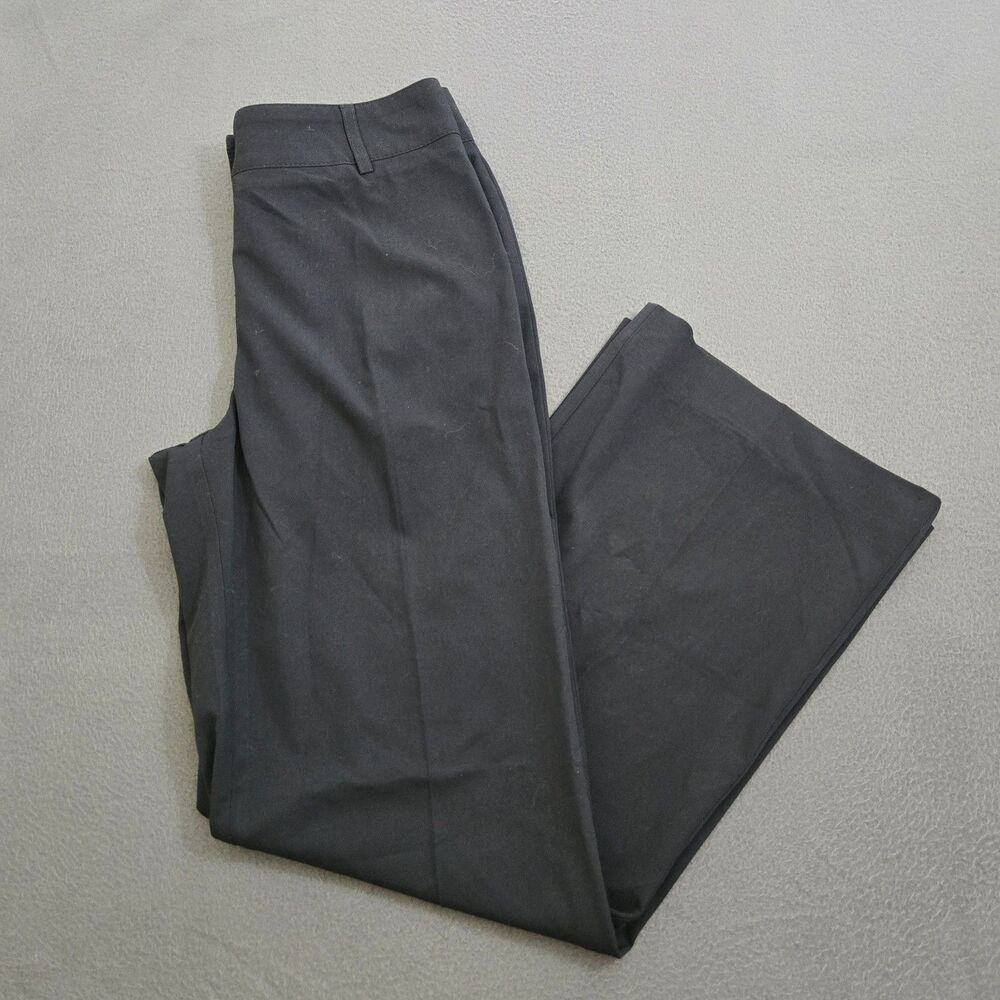 Chico's Women 0 Short US 4 Dark Blue Mid Rise Flare Leg Dress Pants